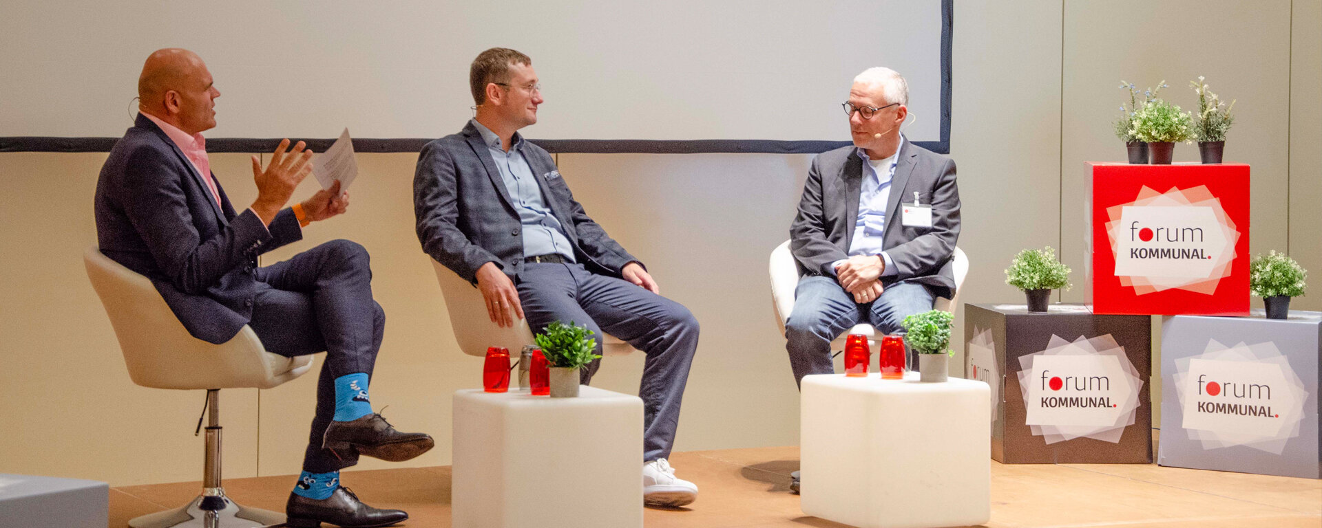 Podiumsdiskussion bei der Forum KOMMUNAL.2023